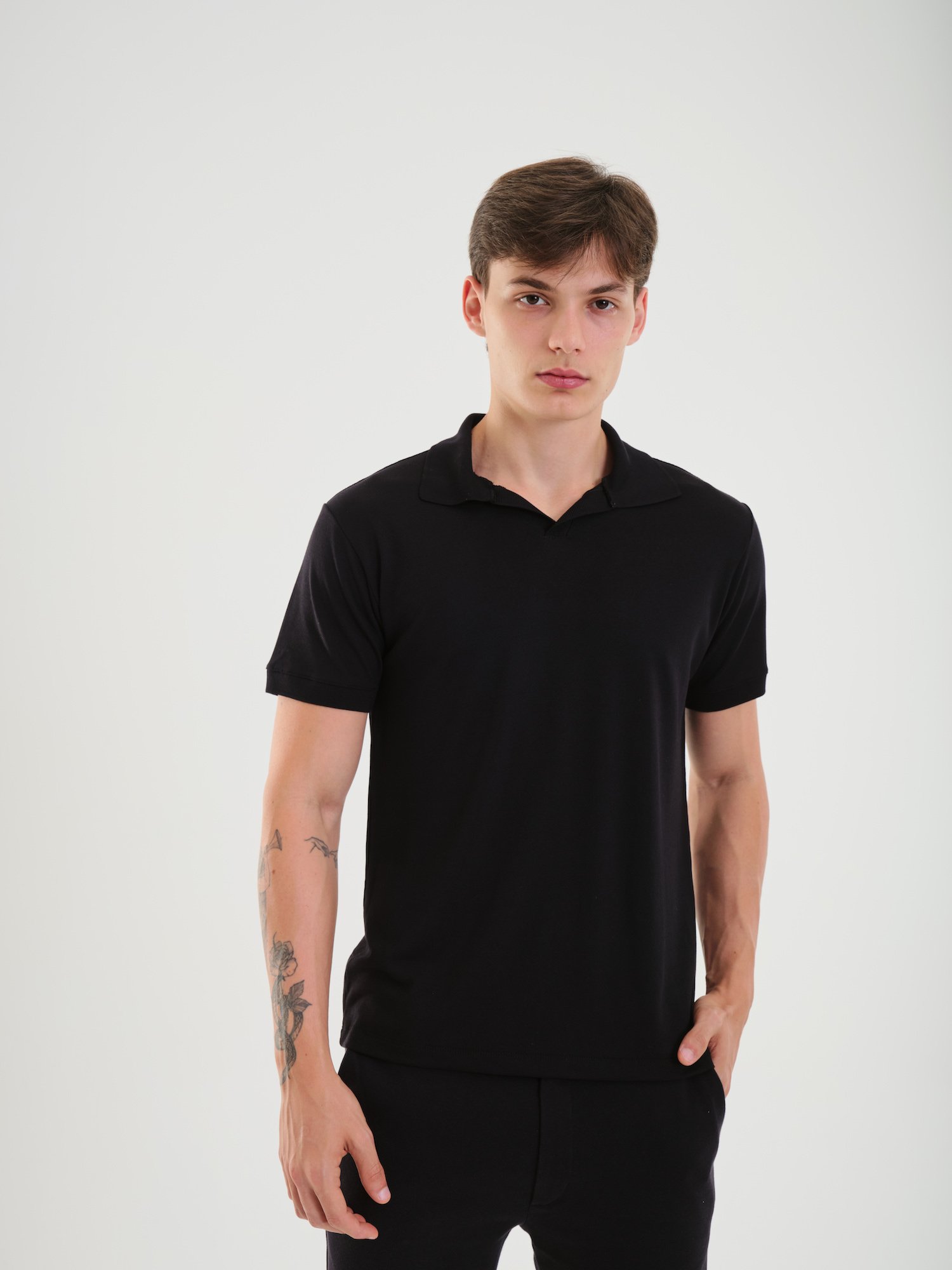 CAMISA POLO TECH MODAL PRETA